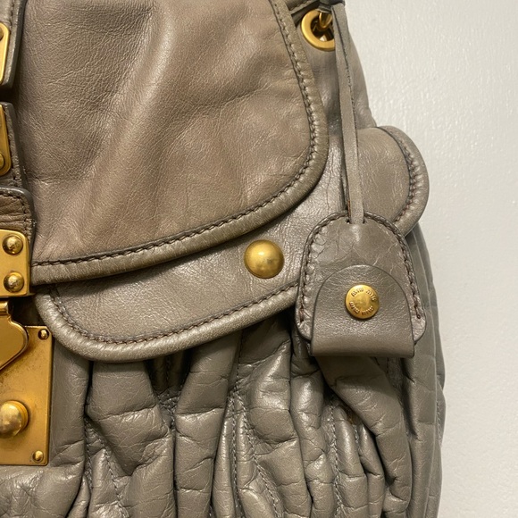 MIU MIU MATALESSE NAPA LEATHER CROSS BODY/SHOULDER BAG - Picture 5 of 13